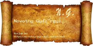 Novotny Györgyi névjegykártya